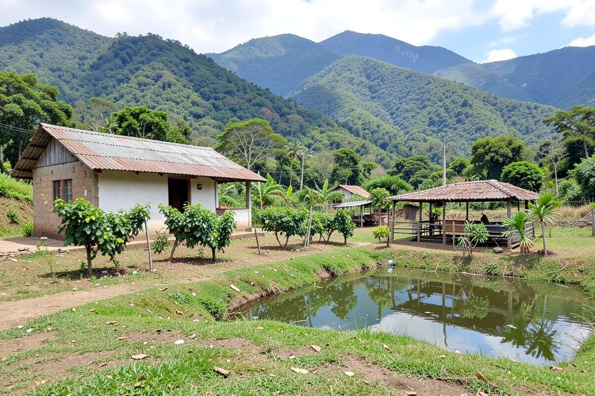 Sítio com casa sede, pomar e represa na zona rural de Paraopeba
